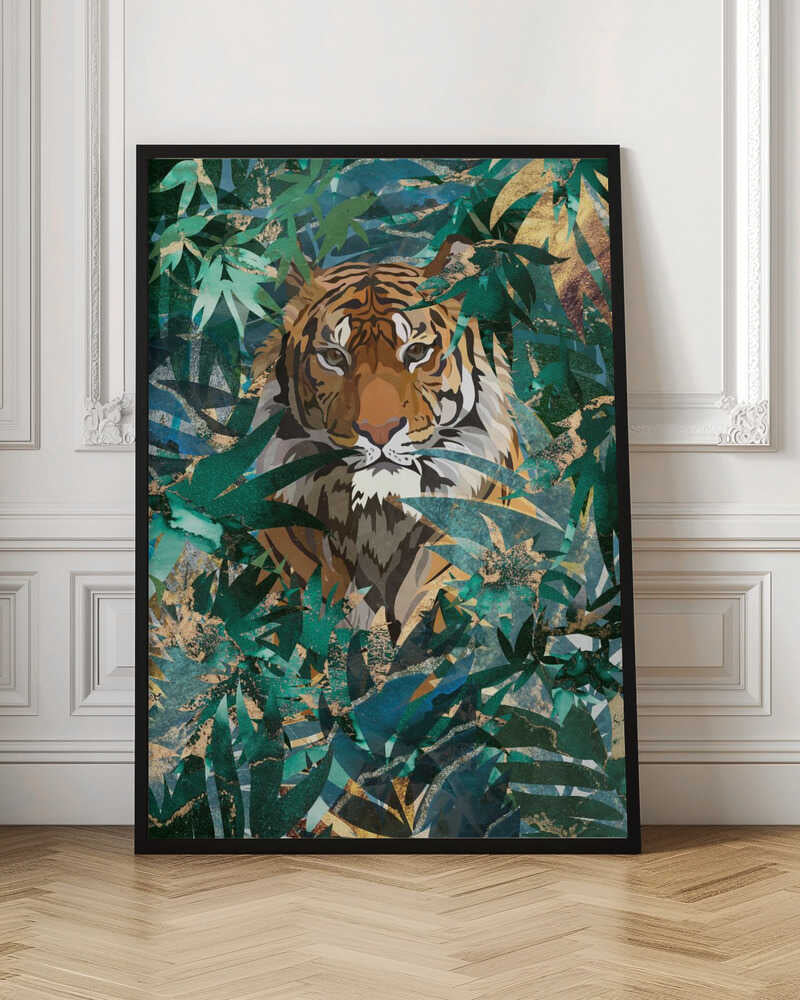 Wall art Tiger in the jungle 2