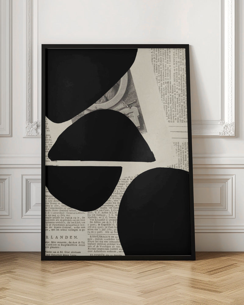 Abstract Paper VIII Wall Artwork In Black Floating Frame