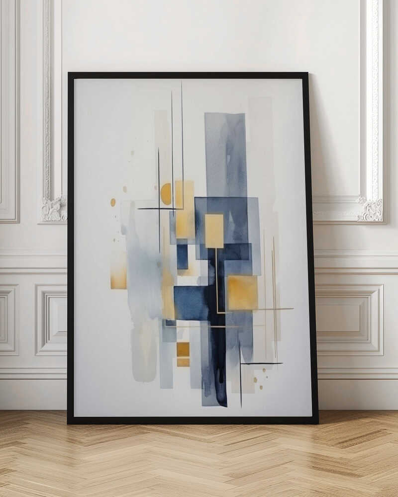 Wall art Blue Geometric 1