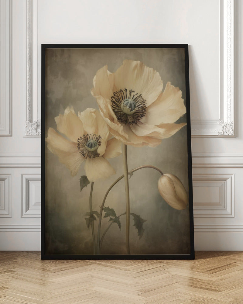 Poppies 20 Wall Artwork In Black Floating Frame