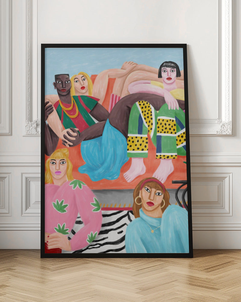 La Coloc Wall Artwork In Black Floating Frame