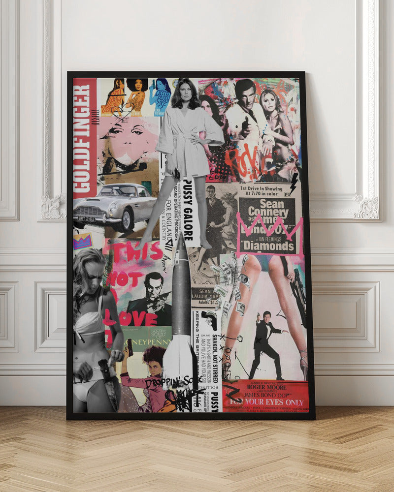 Wall art The Name's Bond 24X36inch In White Floating Frame