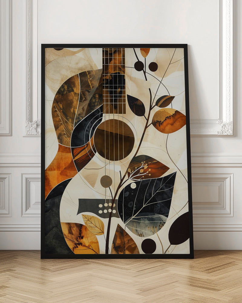 Music Guitar Collage (1) Wall Artwork Gallery Wrapped (Ready to Hang)