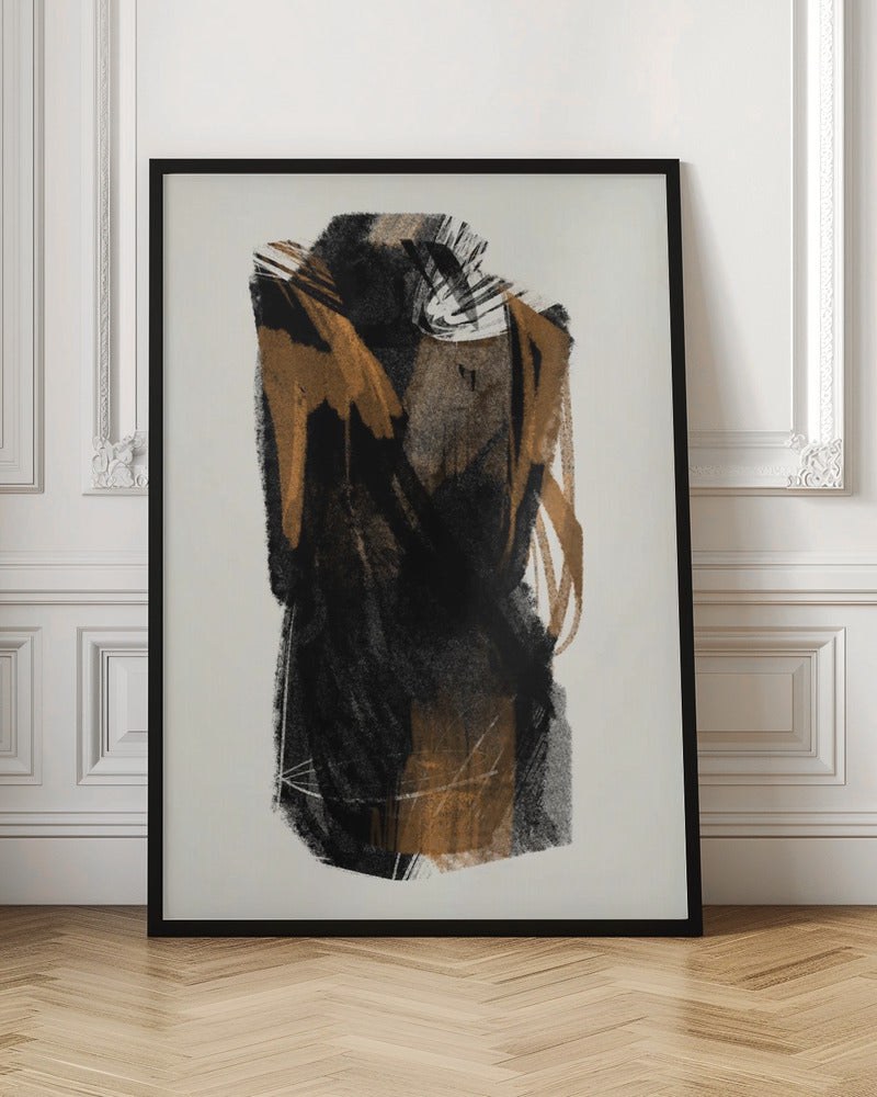 Wall art Black Figure On Neutral Background 1