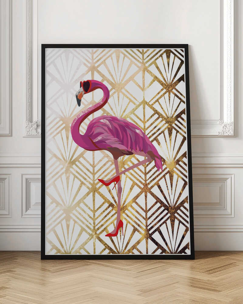 Wall art Flamingo Art Deco