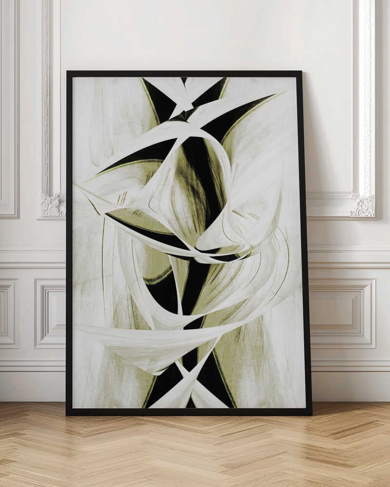 Wall art Intertwined Shapes And Monochromatic Tones