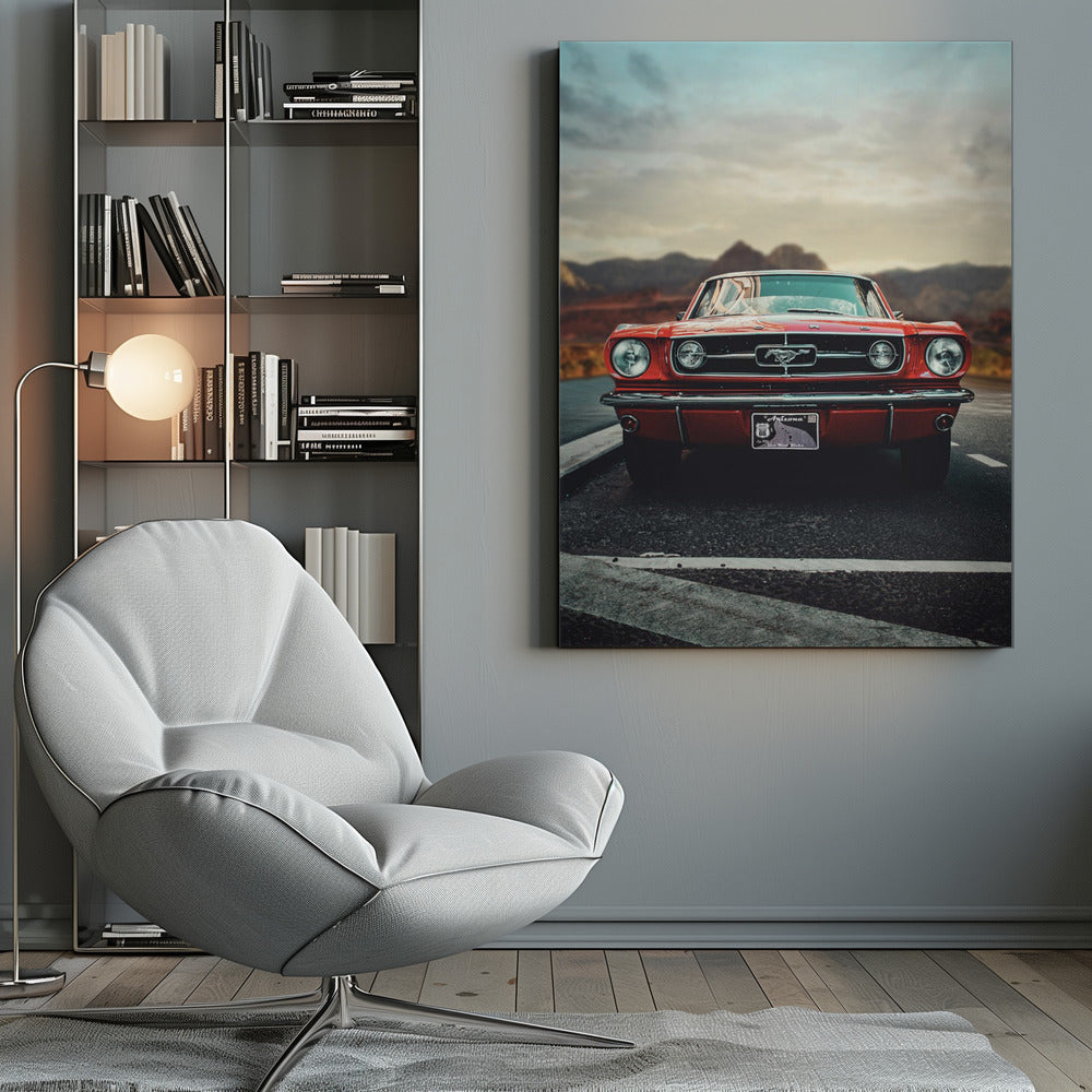 Abstract Art Canvas Print-wall-art-vintage-car-love-inches