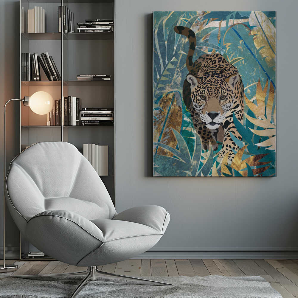 Wall art Jaguar Jungle 2