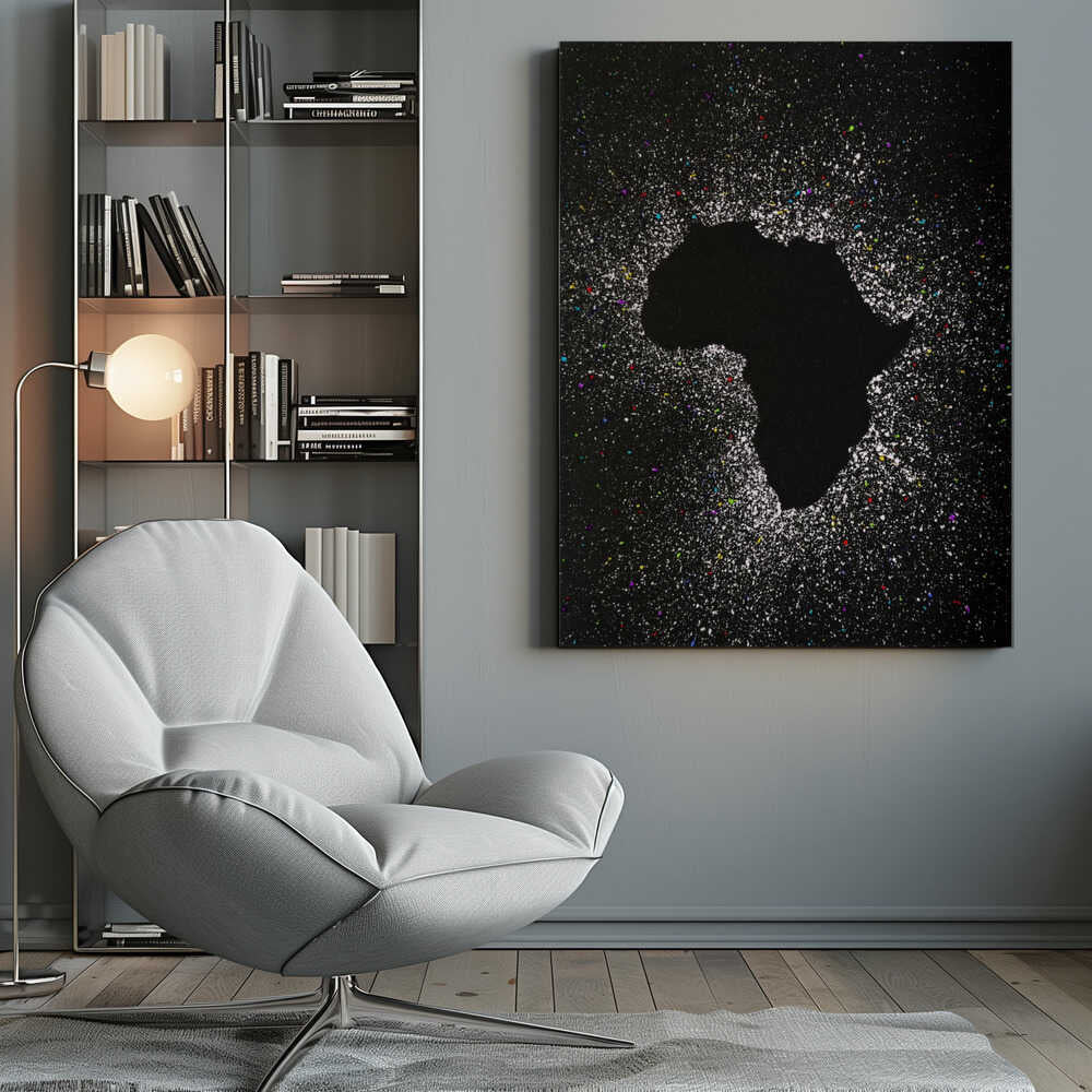 Wall art African eclipse effect