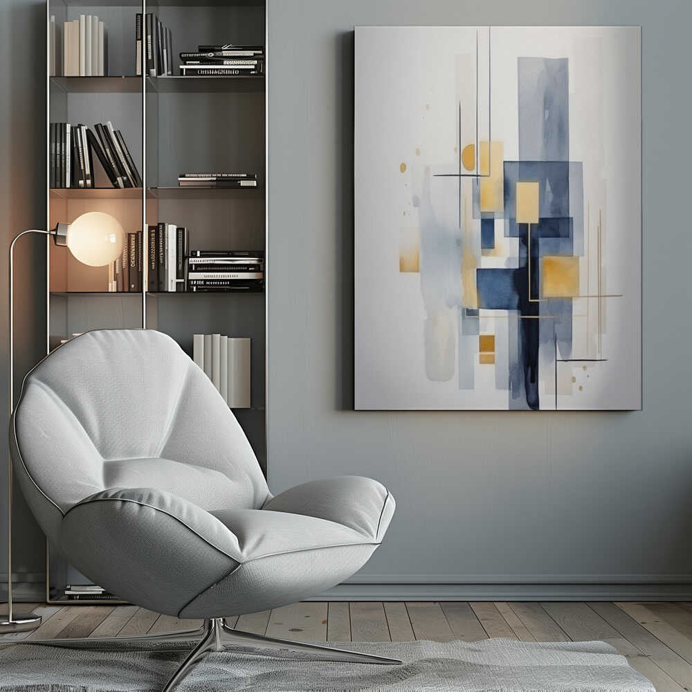Wall art Blue Geometric 1