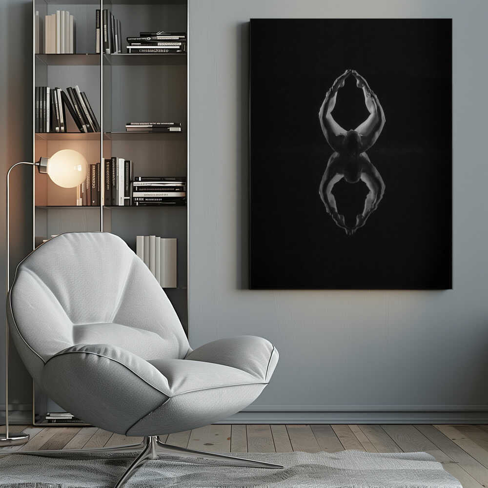 8 – figurative wall art, in an armchair room setting