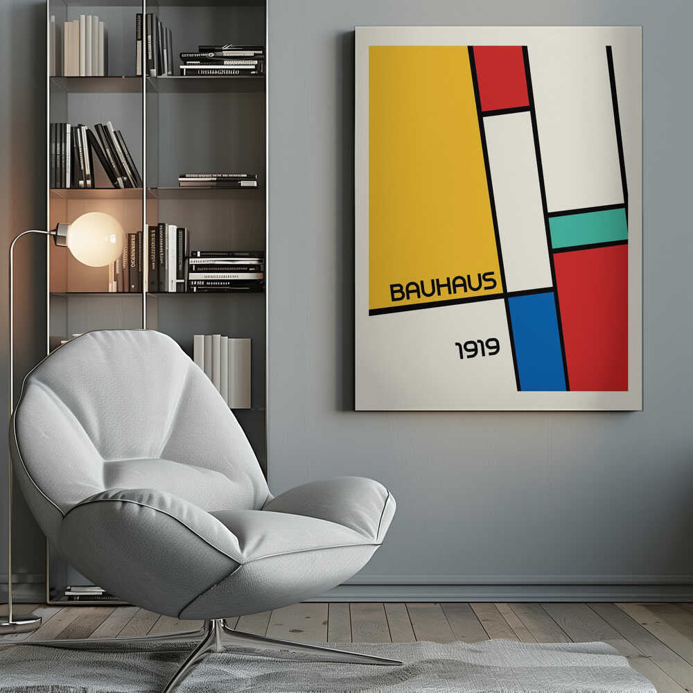 Wall art Bauhaus Geometric Design Retro