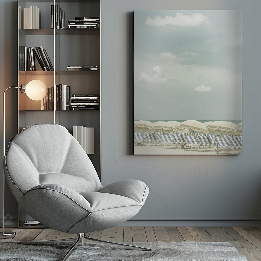 Wall art Vintage beach scene