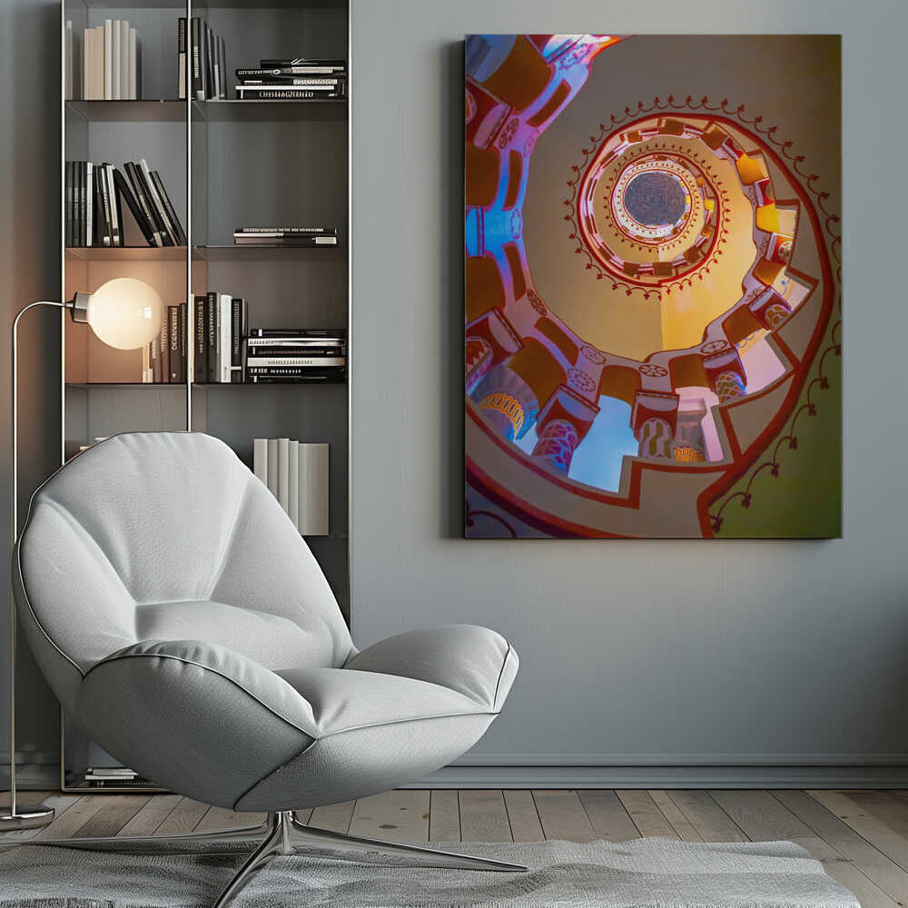 Castle of Bory – decorative wall art, in an armchair room setting