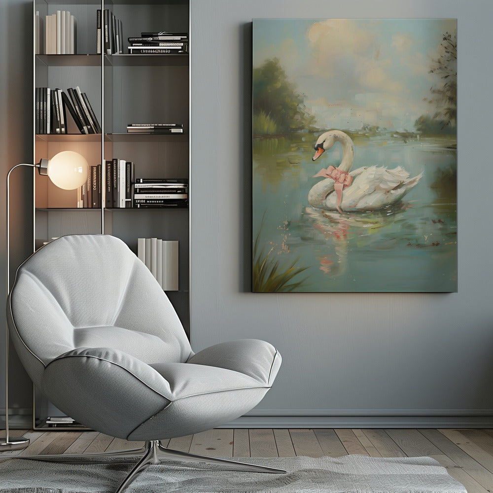Vintage Swan Coquette Wall Artwork 0