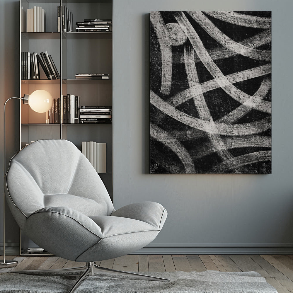 Abstract Art Canvas Print-wall-art-field-at-night-inches