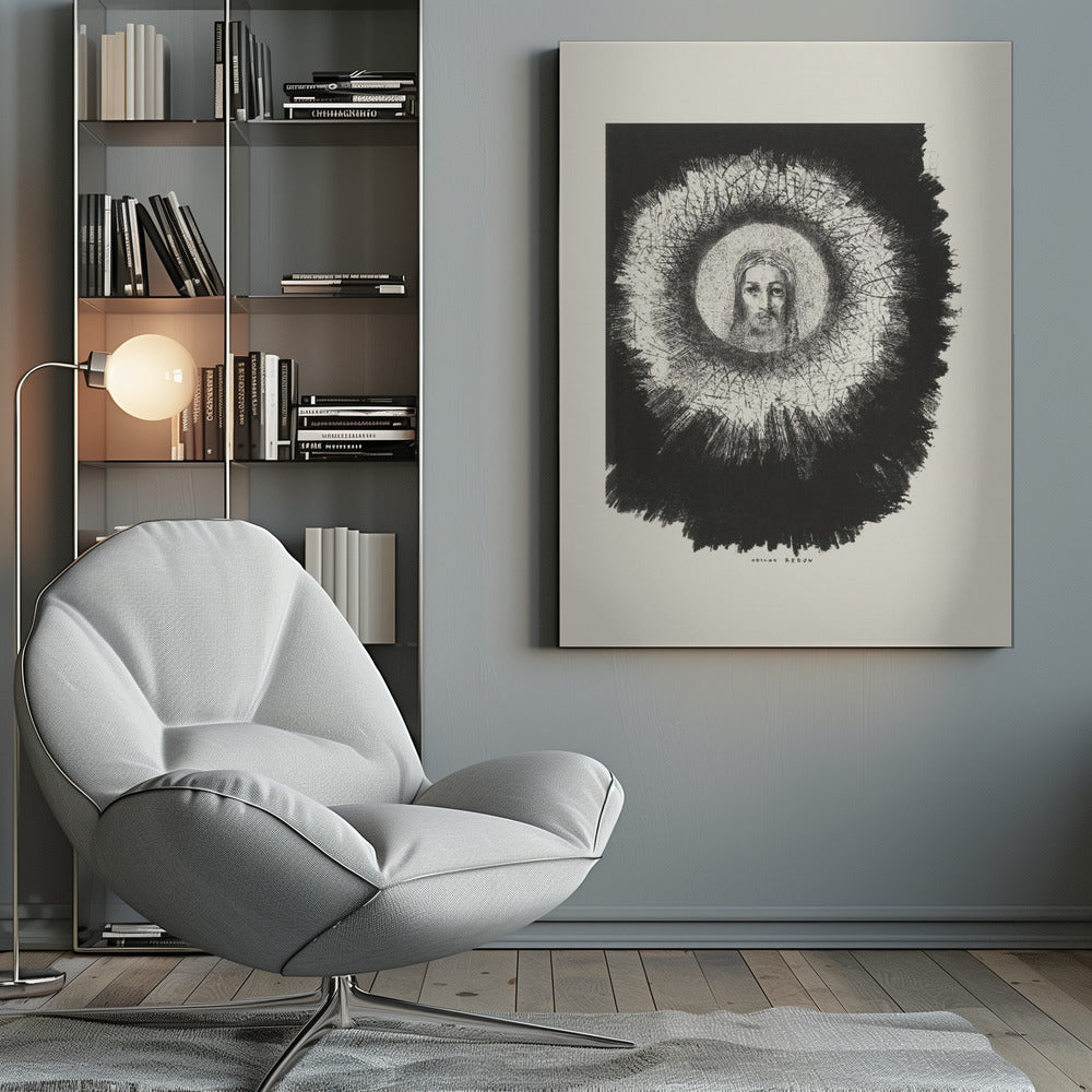 Abstract Art Canvas Print-wall-art-and-the-face-of-christ-shone-in-the-disk-of-the-sun-