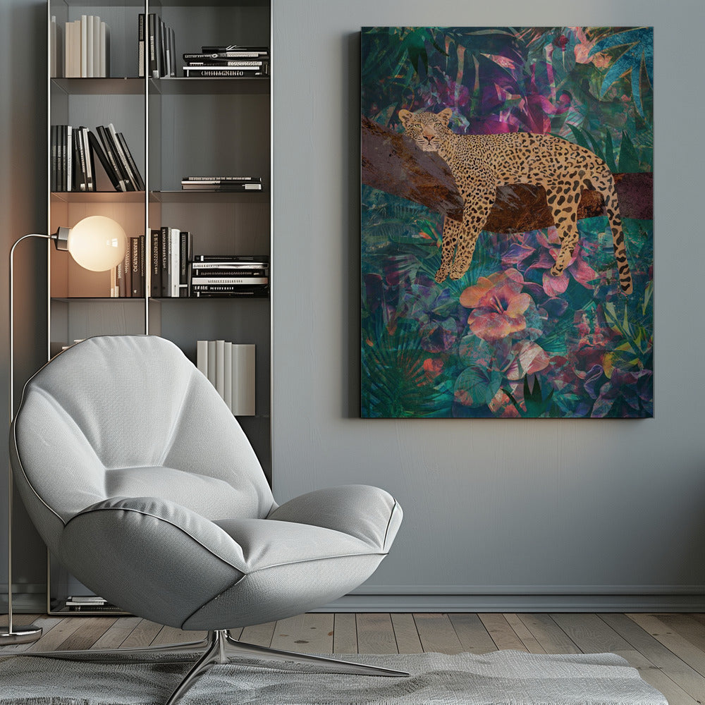 Wall art Leopard Jungle2 01