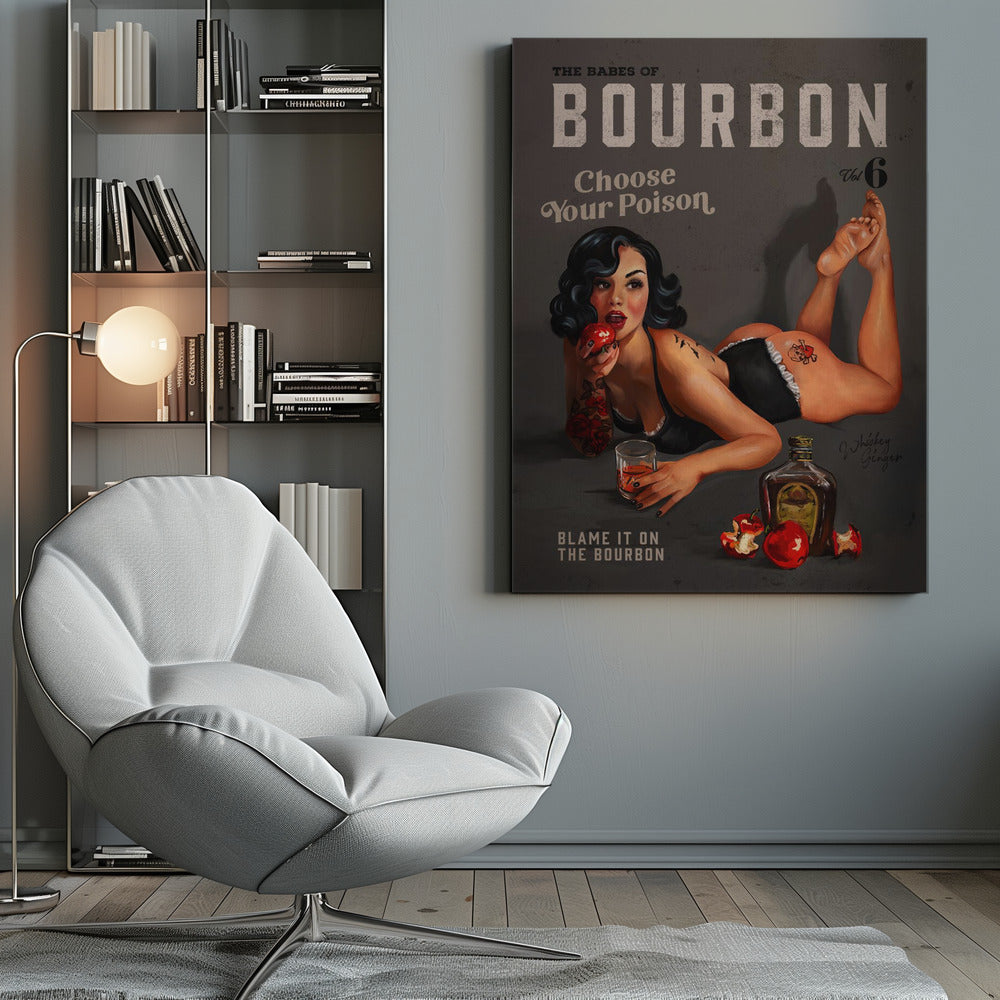 Wall art Babes of Bourbon Vol 6 Choose Your Poison Sexy Pinup