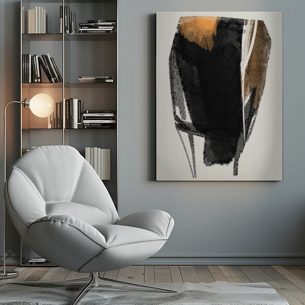 Wall art Black Figure On Neutral Background 2