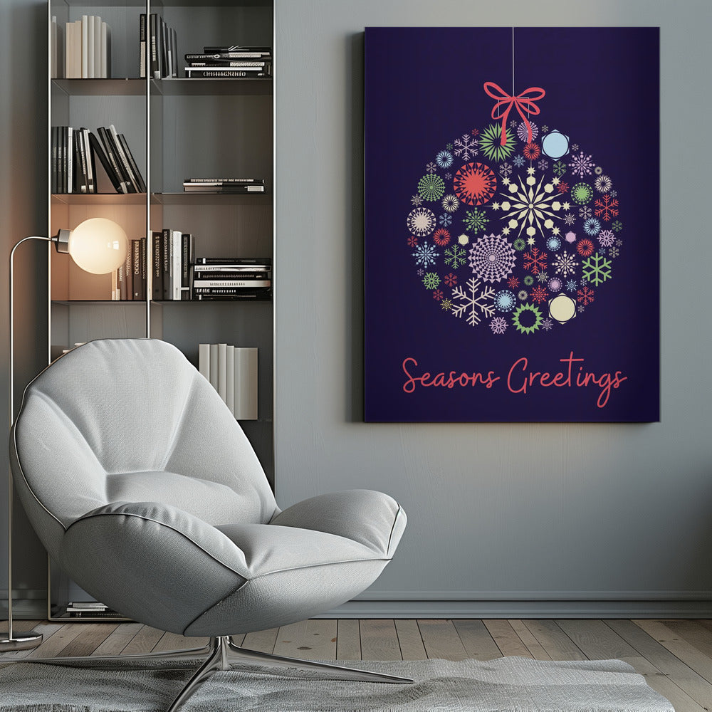 Wall art Snowflake ornament Canvas Print