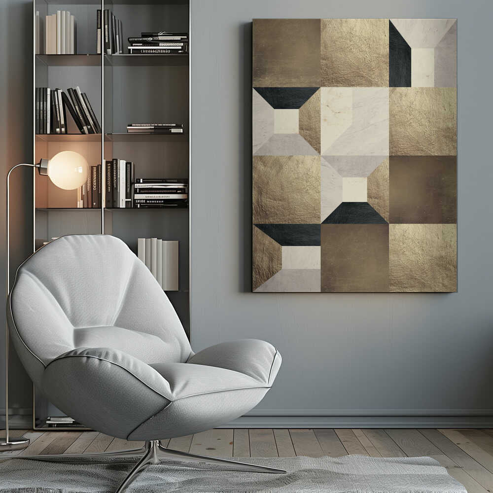 Wall art Geometric Gold Rhythm