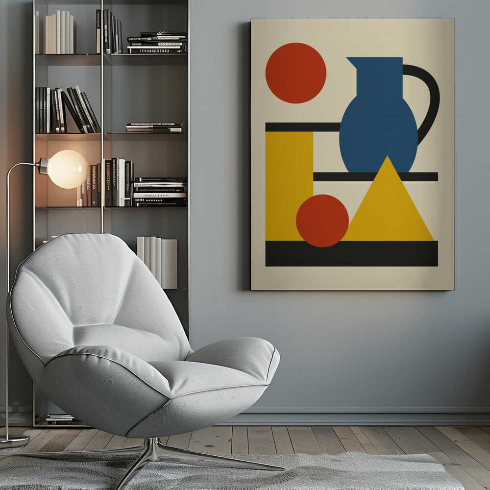 Wall art Geometric Shapes and Pitcher