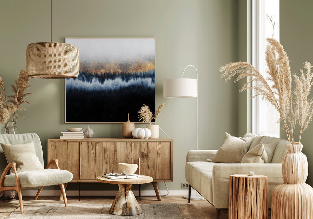 Golden Horizon Abstract Wall Artwork 0