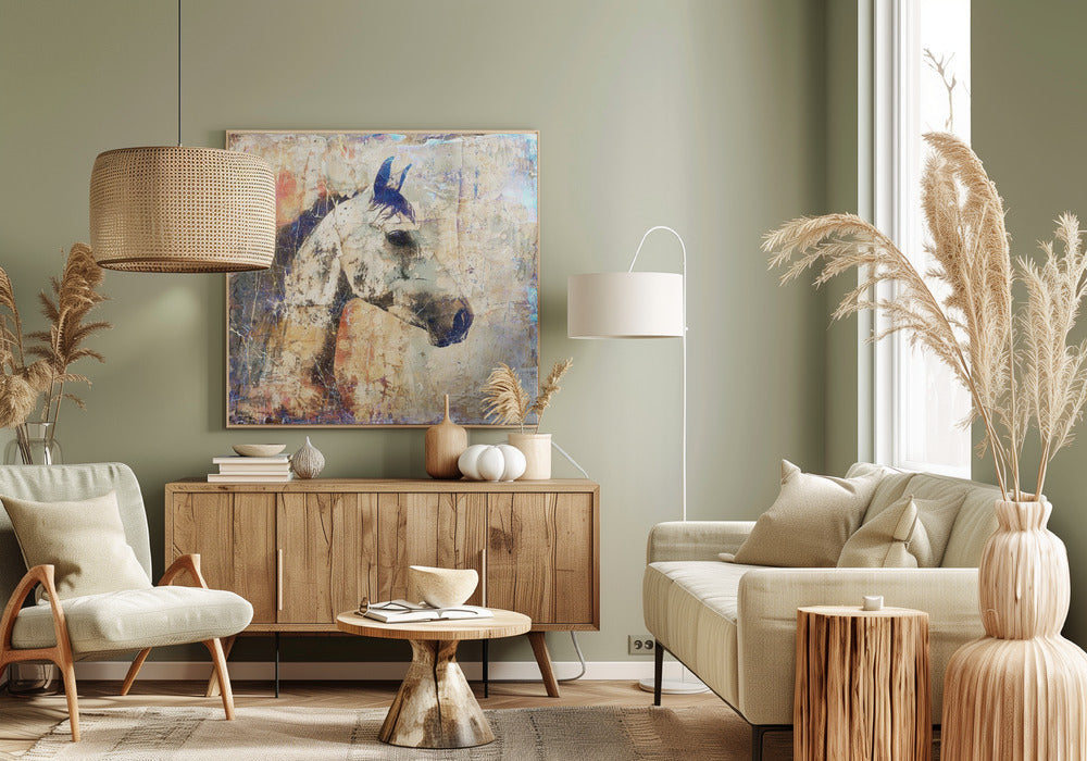Abstract Art Canvas Print-wall-art-horse-vintage-art-illustration-04-inches