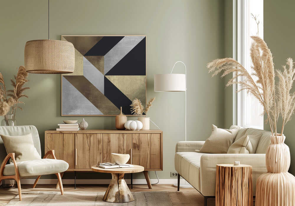 Wall art Golden Geometry