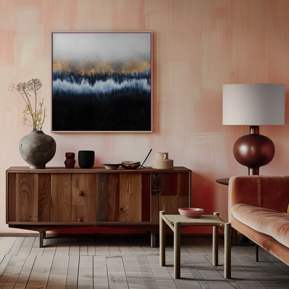 Golden Horizon Abstract Wall Artwork 0