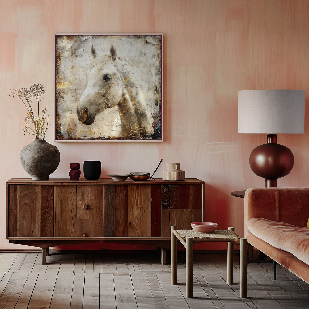 Abstract Art Canvas Print-wall-art-horse-vintage-art-illustration-02-inches