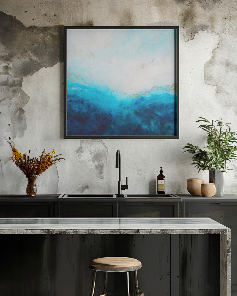 Blue Sea, golden Sunlight 1 Abstract Wall Artwork 0