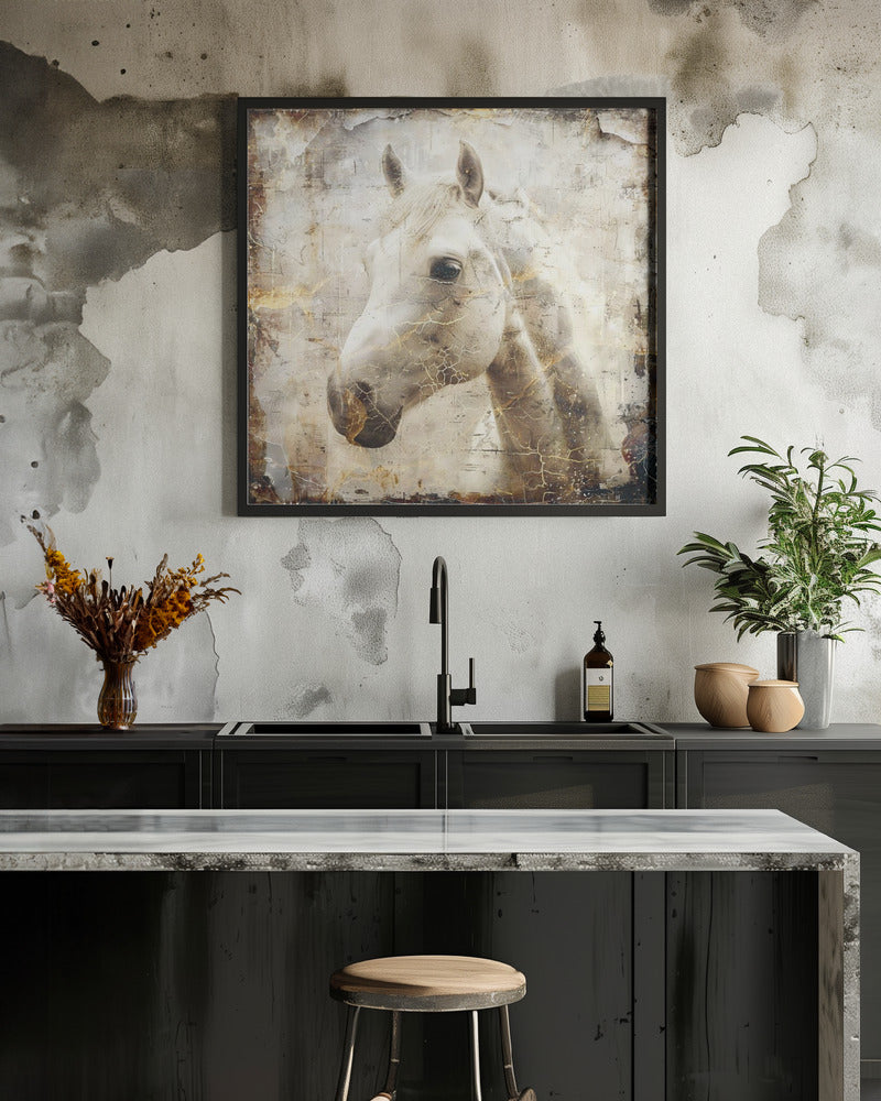 Abstract Art Canvas Print-wall-art-horse-vintage-art-illustration-02-inches