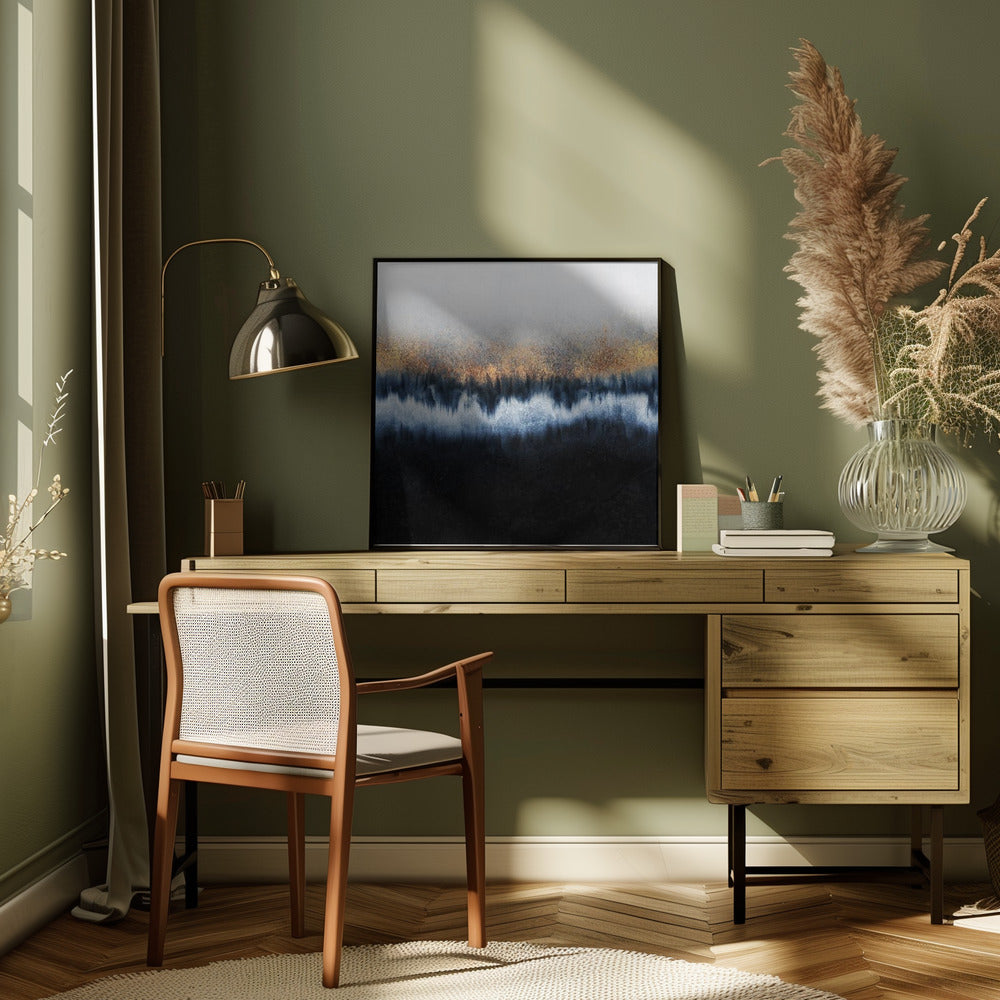 Golden Horizon Abstract Wall Artwork 0