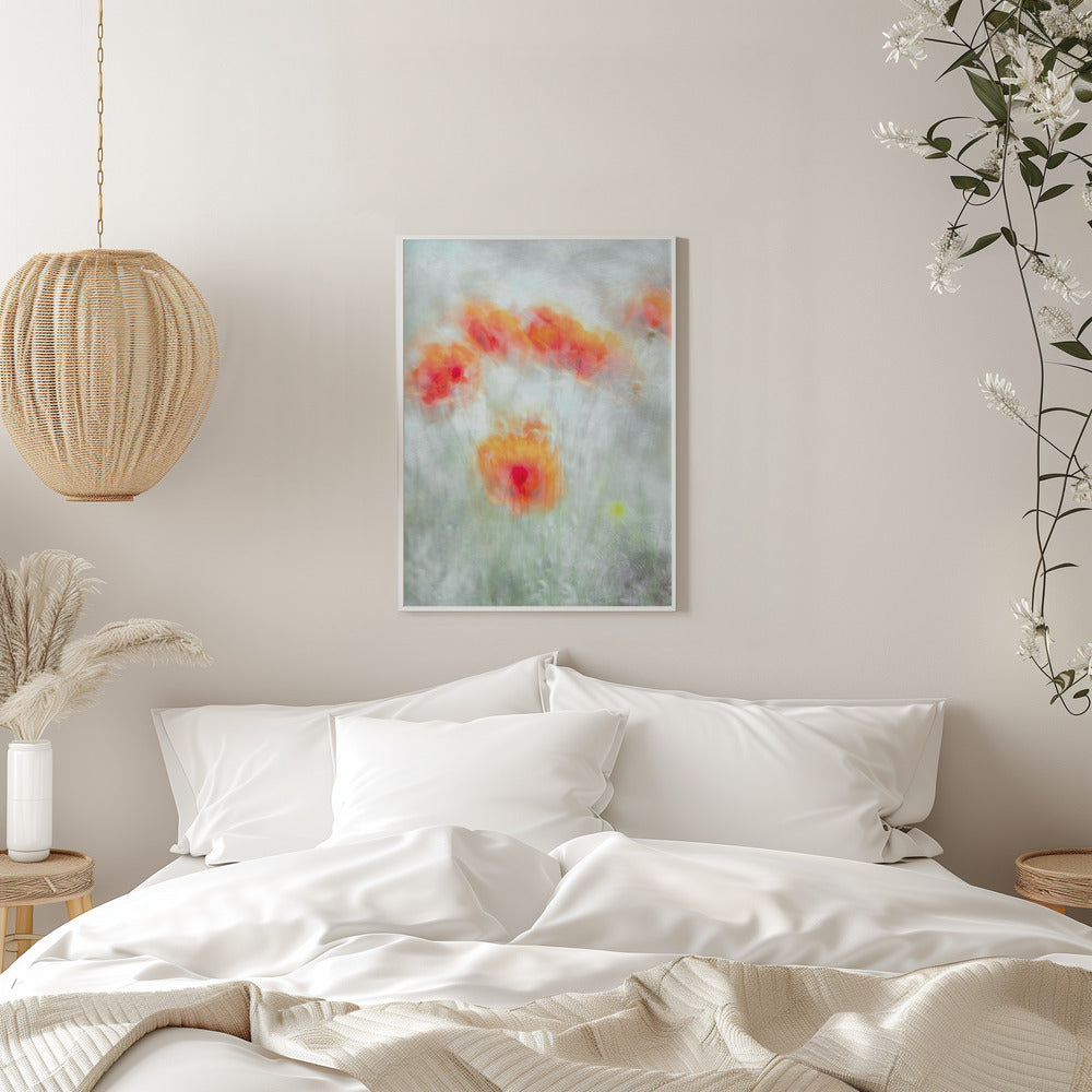 Red Corn Flowers Wall Artwork 0