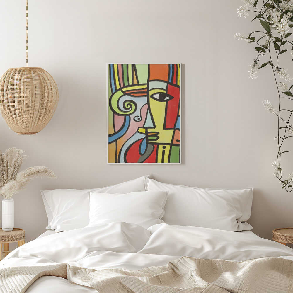Wall art Colorful Geometric Shapes And Bold Lines