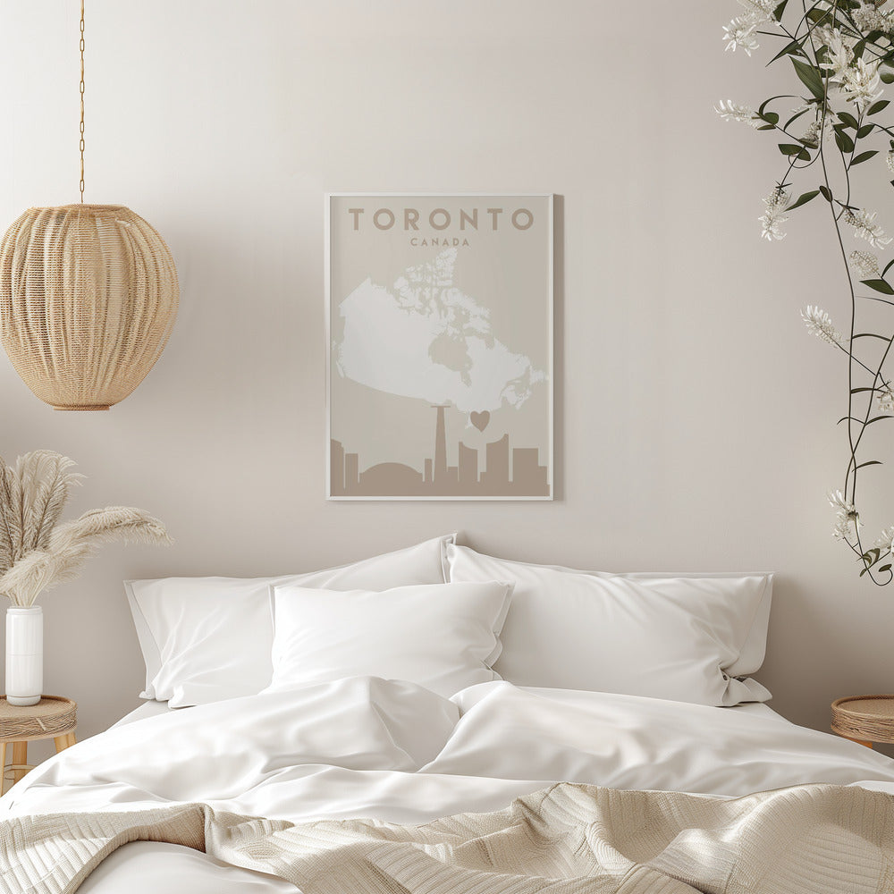 Wall art City Heart Maps 89 Canvas Wall Art