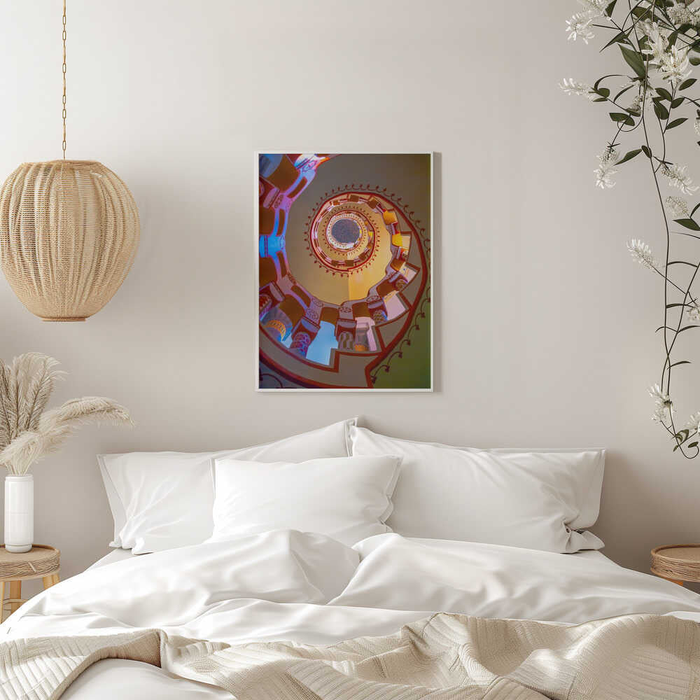 Castle of Bory – decorative wall art, in a bedroom setting