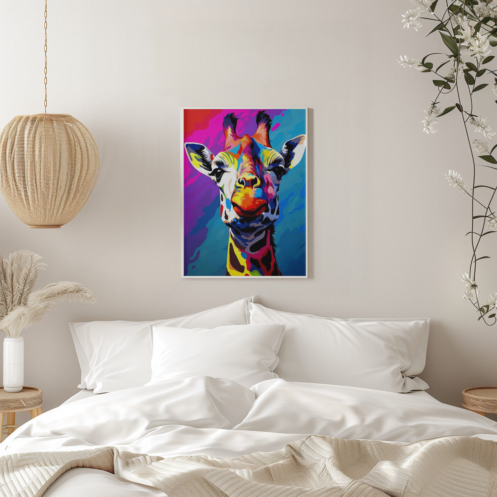 Abstract Art Canvas Print-wall-art-giraffe-pop-art-