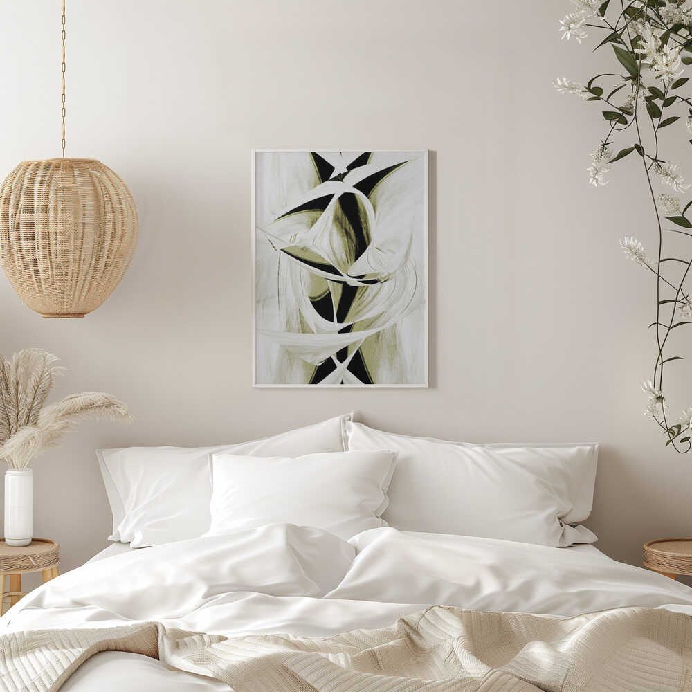 Wall art Intertwined Shapes And Monochromatic Tones