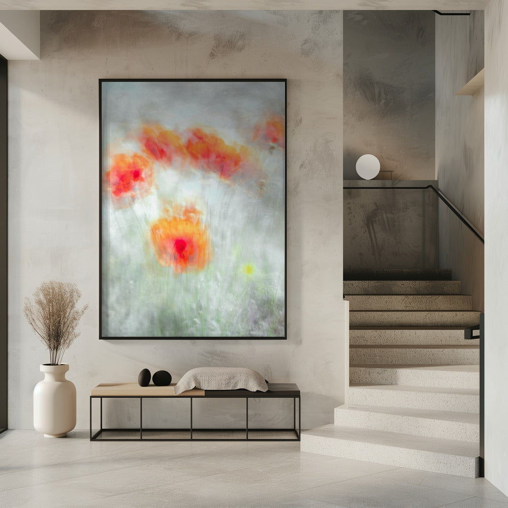 Red Corn Flowers Wall Artwork 0