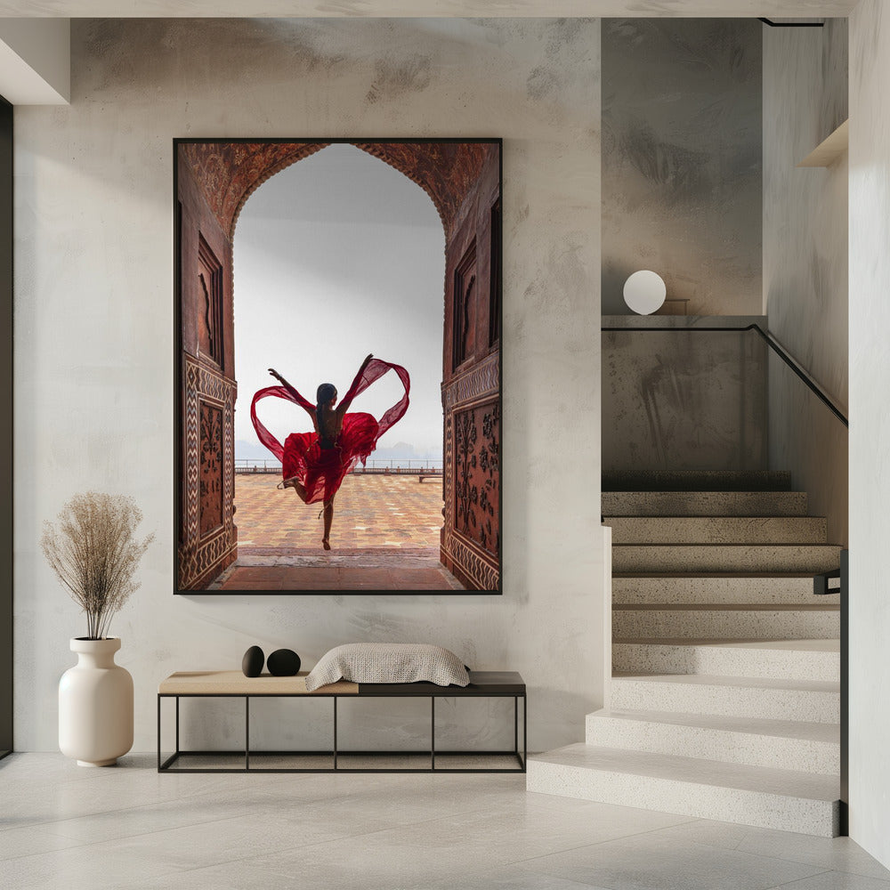 Wall art Taj Mahal's Heart Canvas Print
