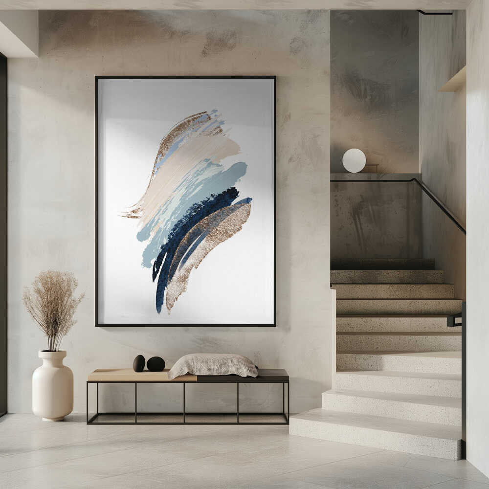 Smooth Shapes-1 – abstract wall art, interior display view