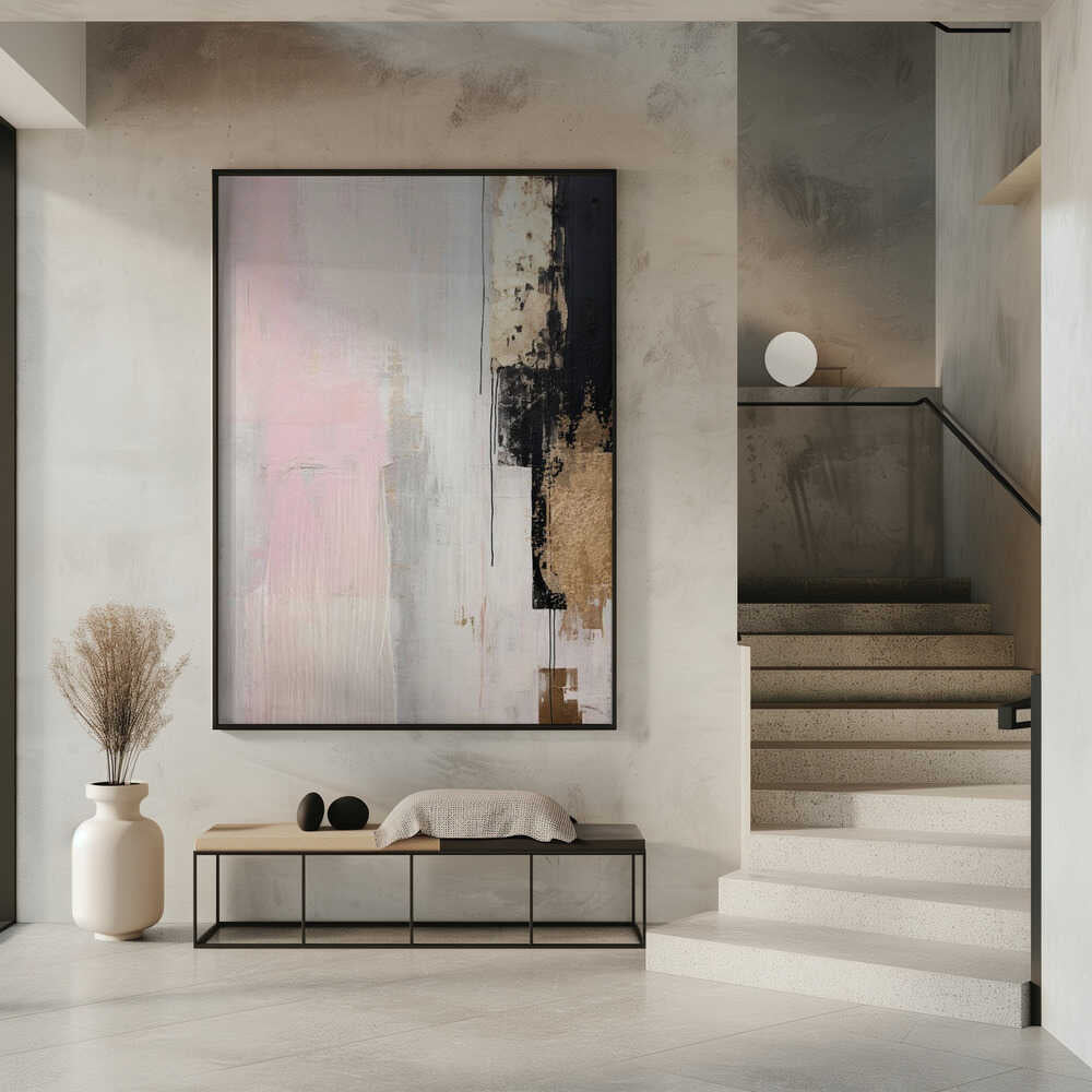 Wall art Pink abstraction