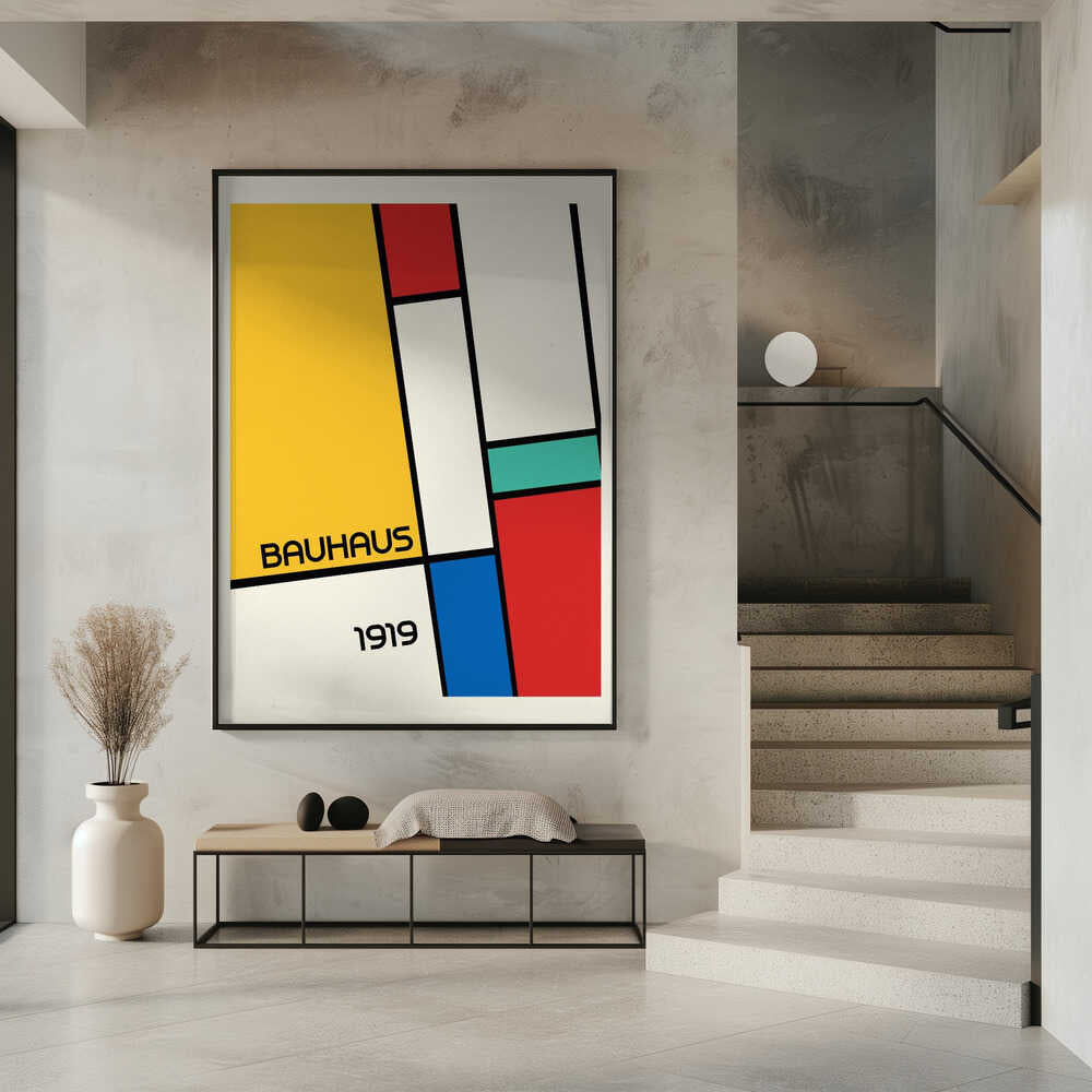 Wall art Bauhaus Geometric Design Retro