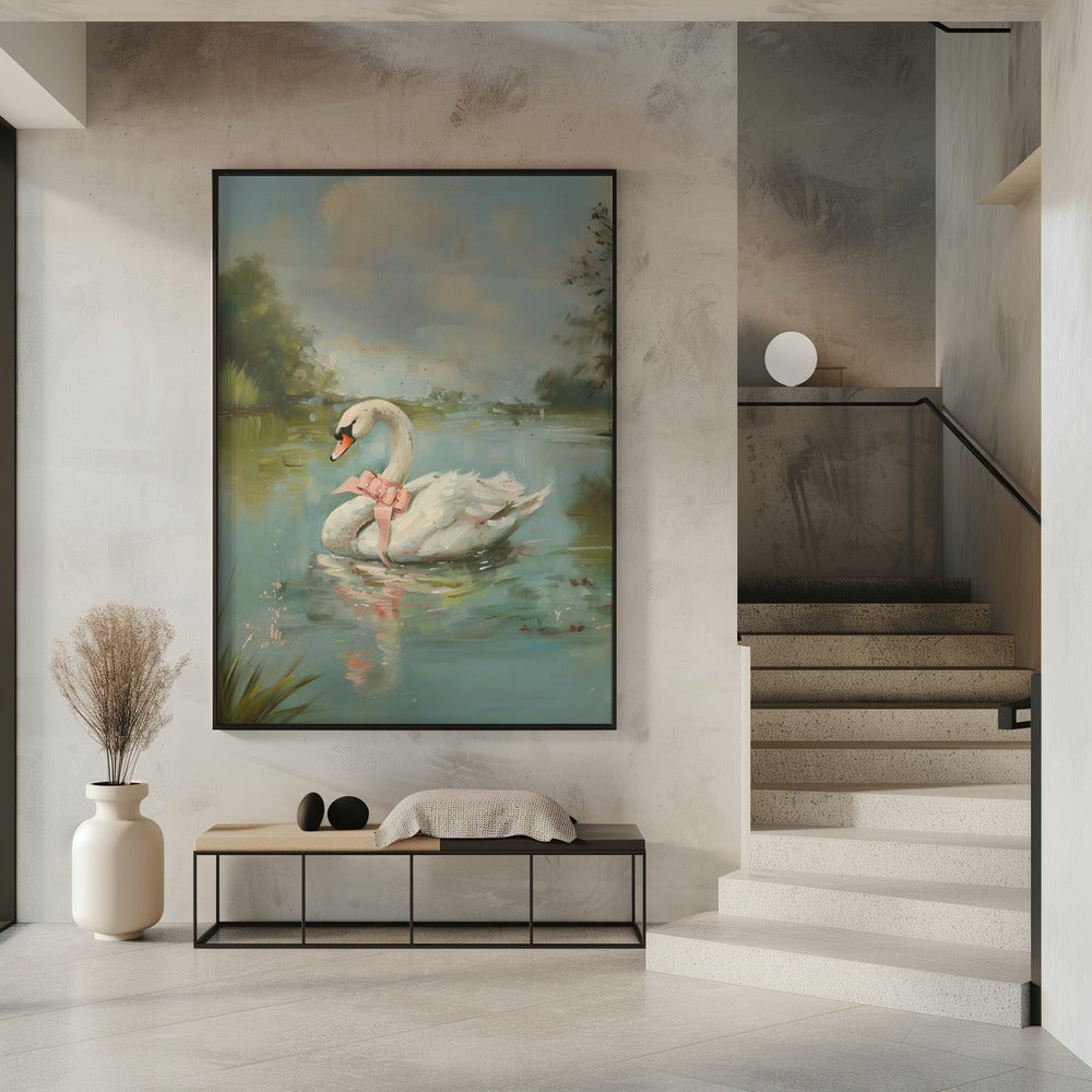 Vintage Swan Coquette Wall Artwork 0