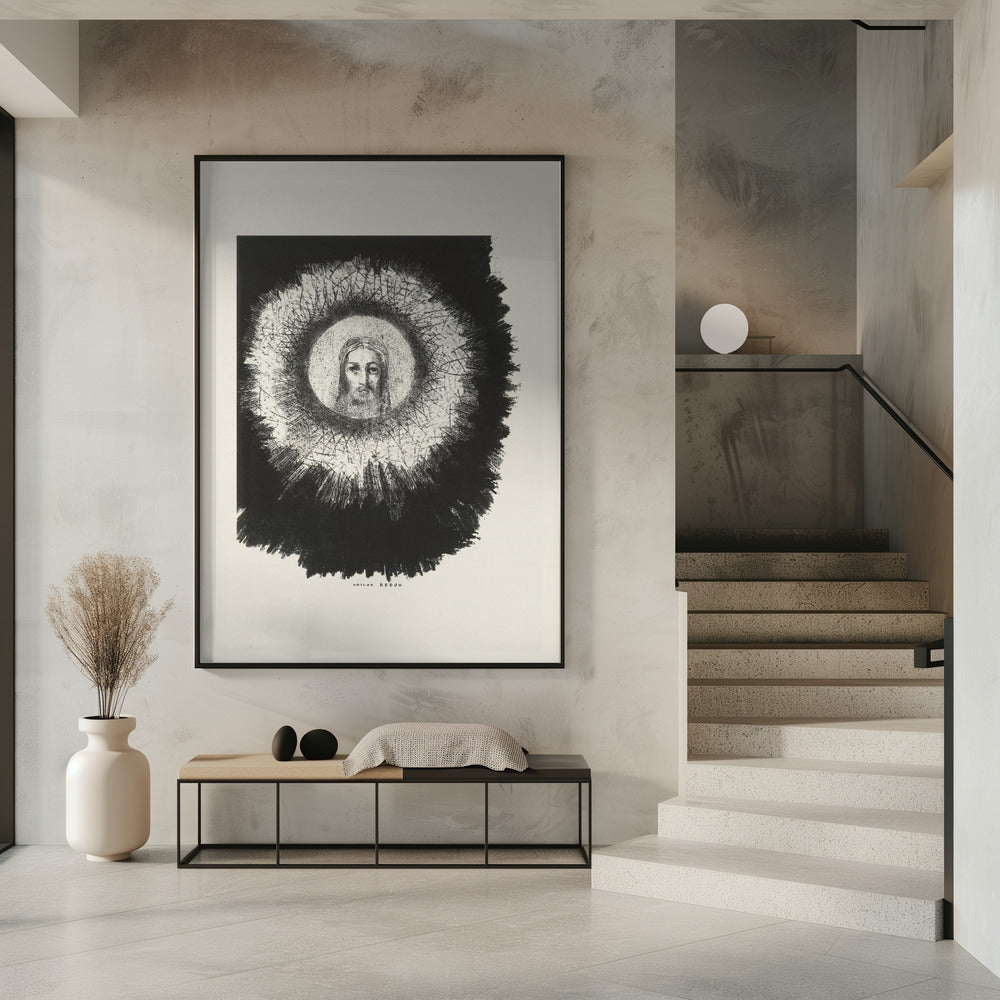 Abstract Art Canvas Print-wall-art-and-the-face-of-christ-shone-in-the-disk-of-the-sun-