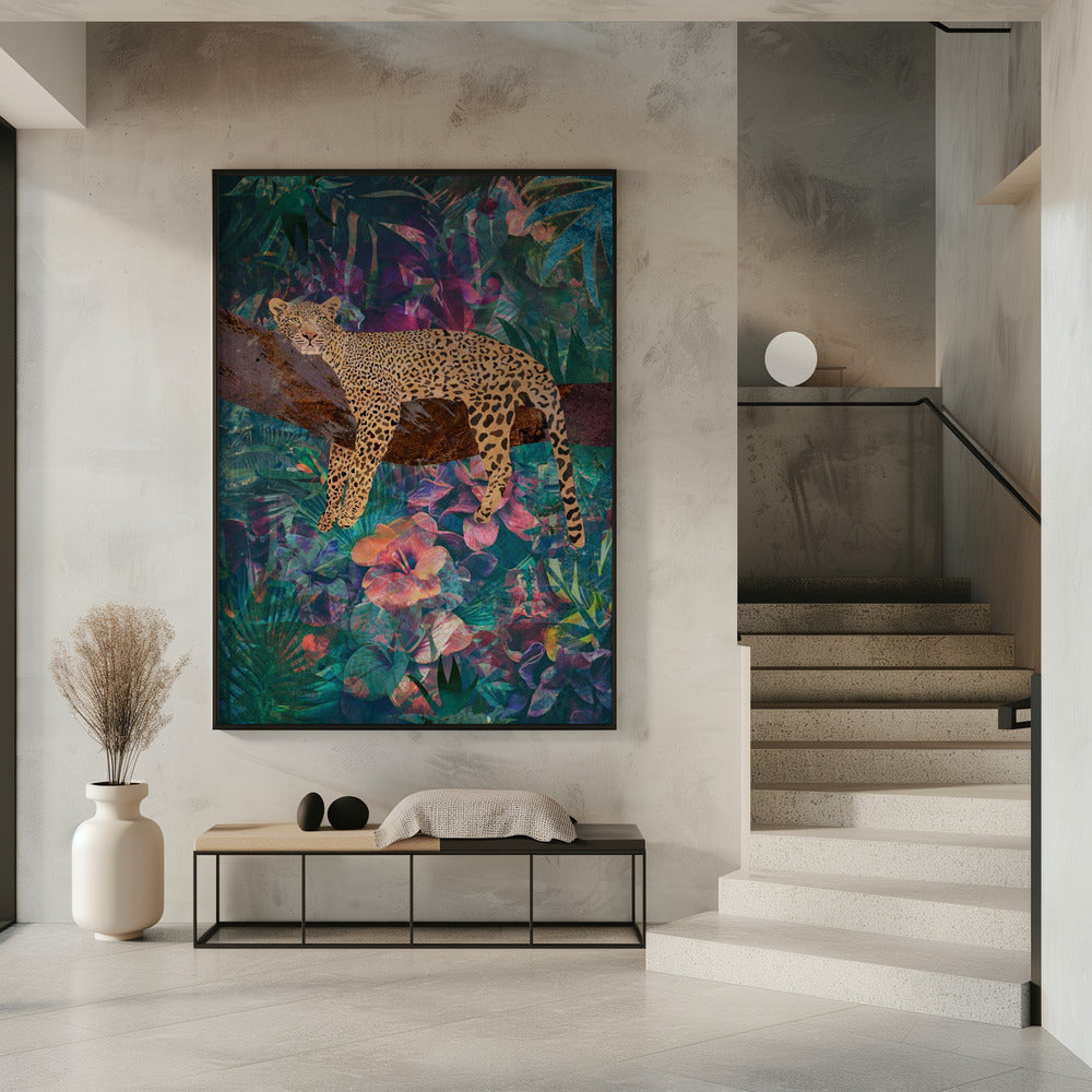 Wall art Leopard Jungle2 01