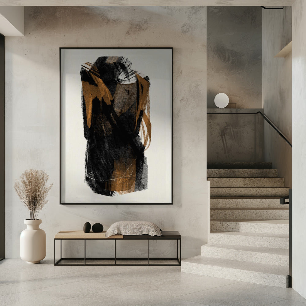 Wall art Black Figure On Neutral Background 1